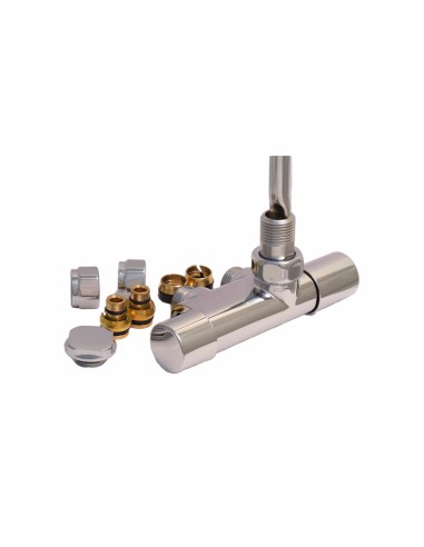 Baho chrome single pipe valve kit