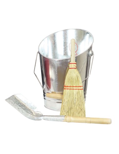 Ash collection kit (bucket, shovel and broom)